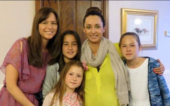 Julie Rose Clapton with her mother, siblings, and half-sibling. 
